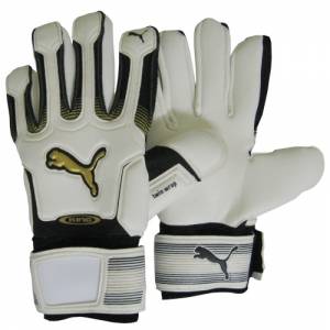 King XL - White/Black/Gold Goalkeeper Gloves