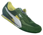 Puma Lab II Green/White/Yellow Mesh Trainers