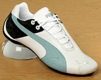 Puma Ladies Puma Future Cat Lo White/Pale Blue Trainers