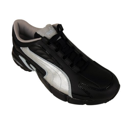 Ladies Puma Janus Black Leather Trainers Running Trainer Shoes Womens Size UK 4