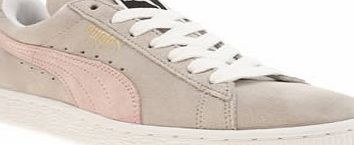 Puma Light Grey Suede Classic Trainers
