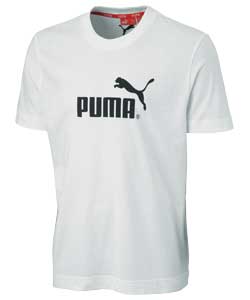 Puma Logo T Shirt White - Large