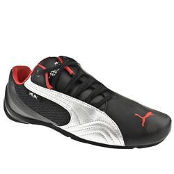 Puma Male Inflection Mesh Rbr Leather Upper Fashion Trainers in Black and Silver, White and Blue