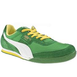 Male Lab 2 Manmade Upper Fashion Trainers in Green