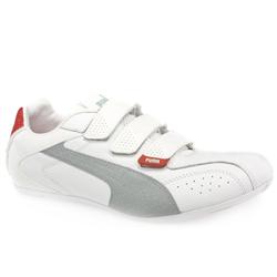 Puma Male Richmond V1.2 Leather Upper Fashion Trainers in White and Grey