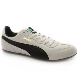 Male Ring L Leather Upper Fashion Trainers in White and Black, White and Red
