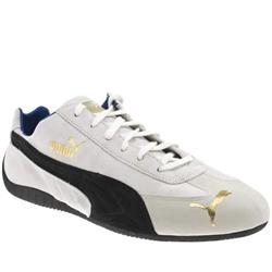 Puma Male Speed Cat Sd 10yr Suede Upper Fashion Trainers in White and Black
