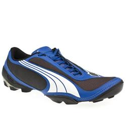 Puma Male V1.08 Trainer Leather Upper Fashion Trainers in Black and Navy
