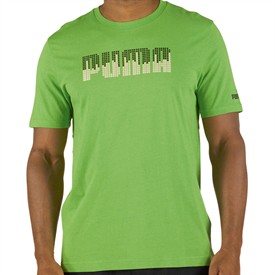 Puma Mens Block Print T-Shirt Classic Green