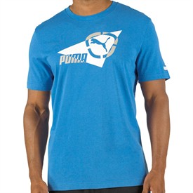 Puma Mens FOT Sport T-Shirt Strong Blue