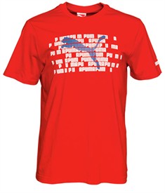 Mens Letter T-Shirt Red