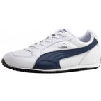 Puma Mens Metro Trainer White/New Navy/Metallic Silver