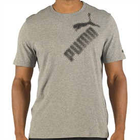 Puma Mens OPO Graphic T-Shirt Medium Grey Heather