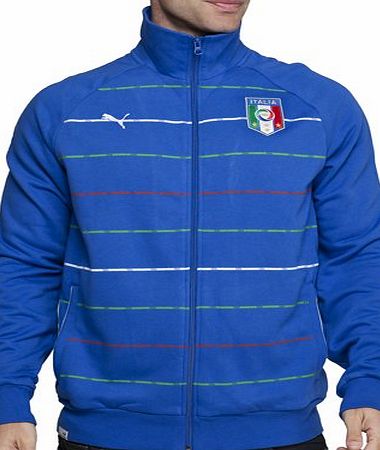Puma Mens Puma Italy Italia Blue Tracksuit Top - L