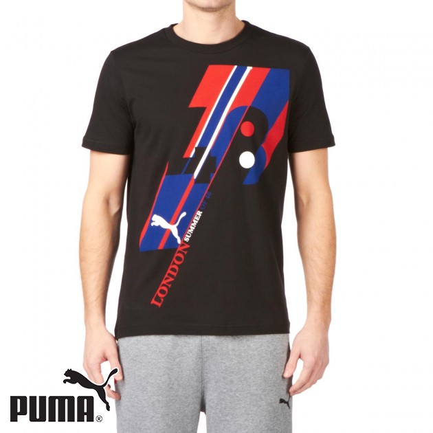 Puma Mens Puma London 48 T-Shirt - Black