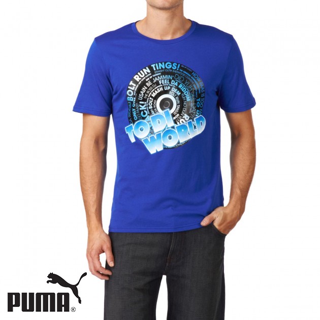 Puma Mens Puma Usain Bolt World T-Shirt - Surf