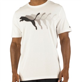 Puma Mens Semi Cat T-Shirt Puma White