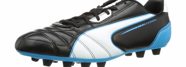 Puma Mens Universal FG Football Shoes Black Schwarz (black-white-fluo blue 07) Size: 10