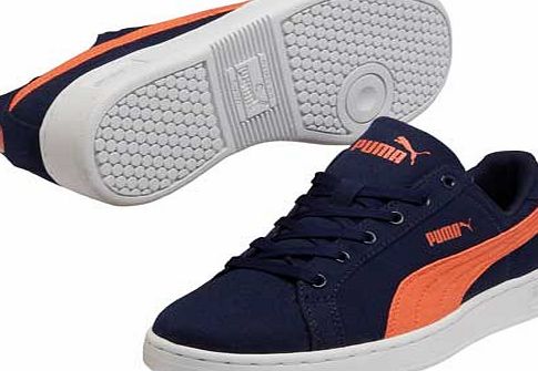 Puma Navy and Orange Trainer - Size 3