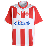 Puma Olympiacos Home Replica Shirt - Red/White.