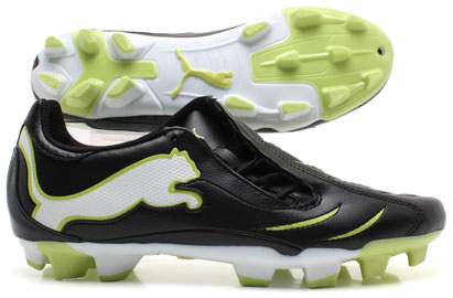 PowerCat 3.10 FG Football Boots Blk/Silver/Lime