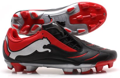 PowerCat 3.10 FG Football Boots Blk/Silver/Red
