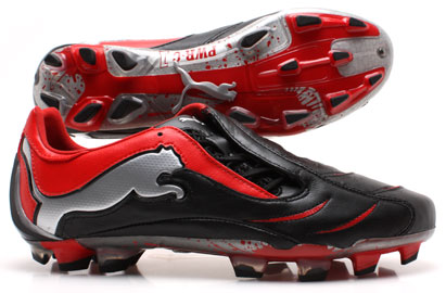 Powercat C 1.10 FG Football Boots Black/Red/Silver