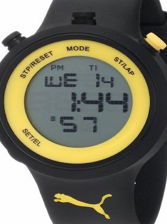 Puma  Mens PU910901006 Go Digital Black Yellow Watch