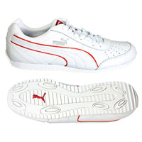 Puma Riviera Trainers - White/Ribbon Red.