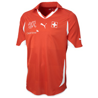 Puma Switzerland Home Replica Shirt - Red with Inler