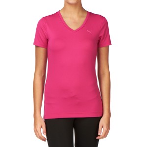 Puma T-Shirts - Puma Essential V T-Shirt - Berry