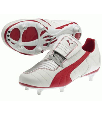 Puma V-Kon III SG Football Boots White/Red/Silver