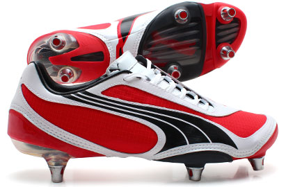 V1-08 SG Football Boots Red / White / Black