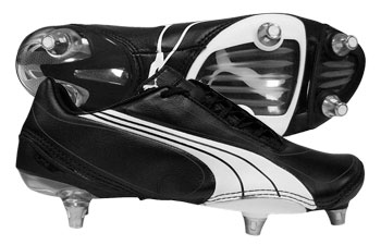 V1-08 SG K Leather Football Boots Blk / White