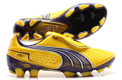 Puma V1.11 FG Football Boots Yellow/Purple/White
