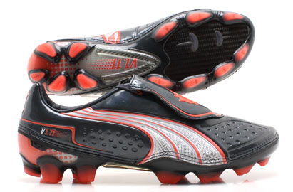 Puma V1.11 i FG Football Boots Charcoal/White/Fluo