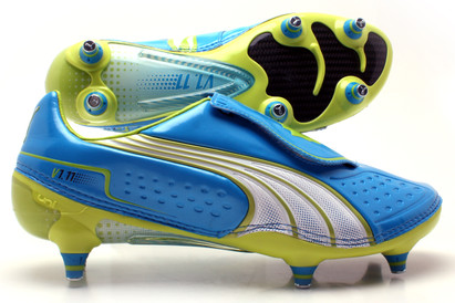 Puma V1.11 SG Football Boots Dresden Blue/Lime/White