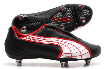 V3.10 SG Football Boots Black/Red/White
