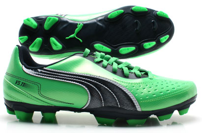 Puma V5-11 i FG Football Boots Fluo Green/Midnight/Navy