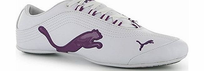 Womens Ladies Soleil Cat Ladies Low Top Lace Up Trainers Sports Shoes White/Grape 6