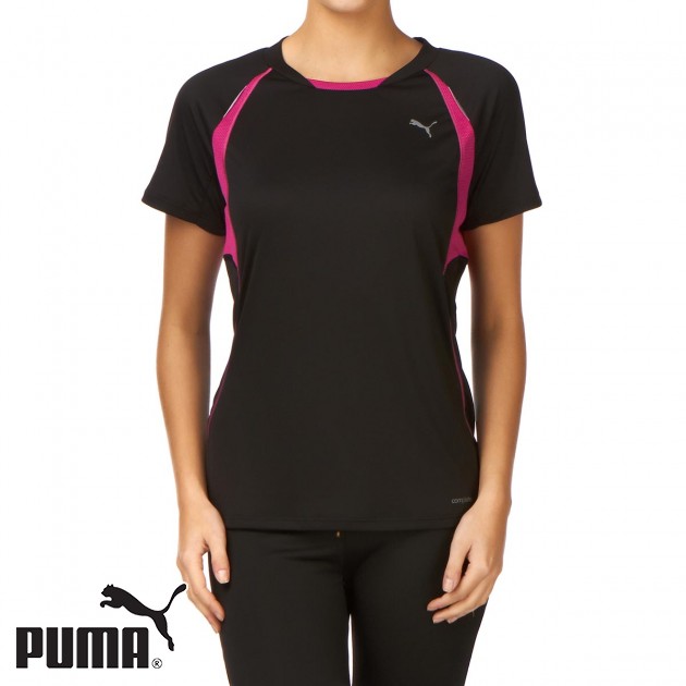 Puma Womens Puma Running T-Shirt - Black