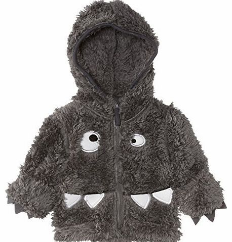 Pumpkin Patch Baby Boys 0-24m Fluffy Jacket, Storm Grey Marle, 0-3 Months