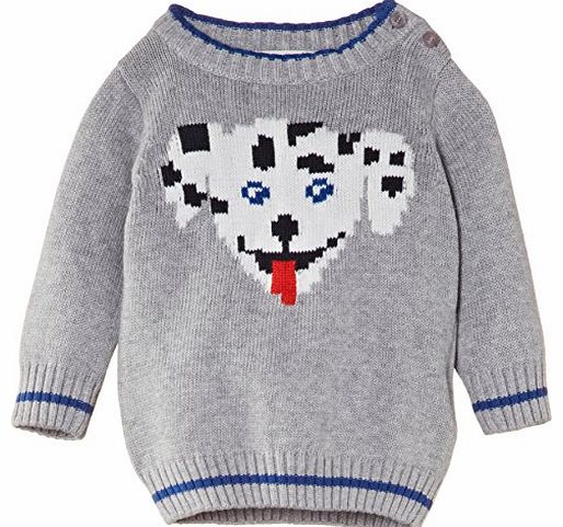 Pumpkin Patch Baby Boys Jacquard Knit Jumper, Cool Grey Marle, 12-18 Months