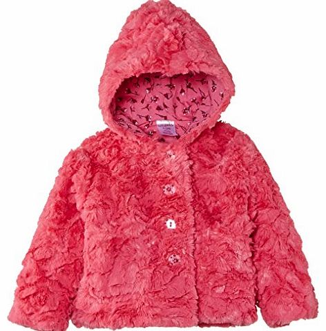 Pumpkin Patch Baby Girls Fluffy Hooded Jacket, Pink (Wild Orchid), 0-3 Months
