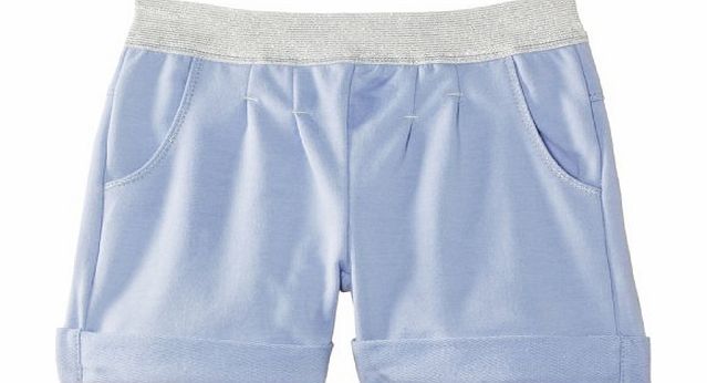 Pumpkin Patch Girls Retro Blossom Pleat French Terry Shorts, Blue (Miami Sky), 12-18 Months