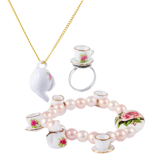 Afternoon Tea Bracelet Necklace and Ring Set