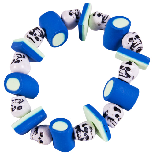 Punky Allsorts Ladies Blue Bone Shaker Dolly Mix Bracelet from