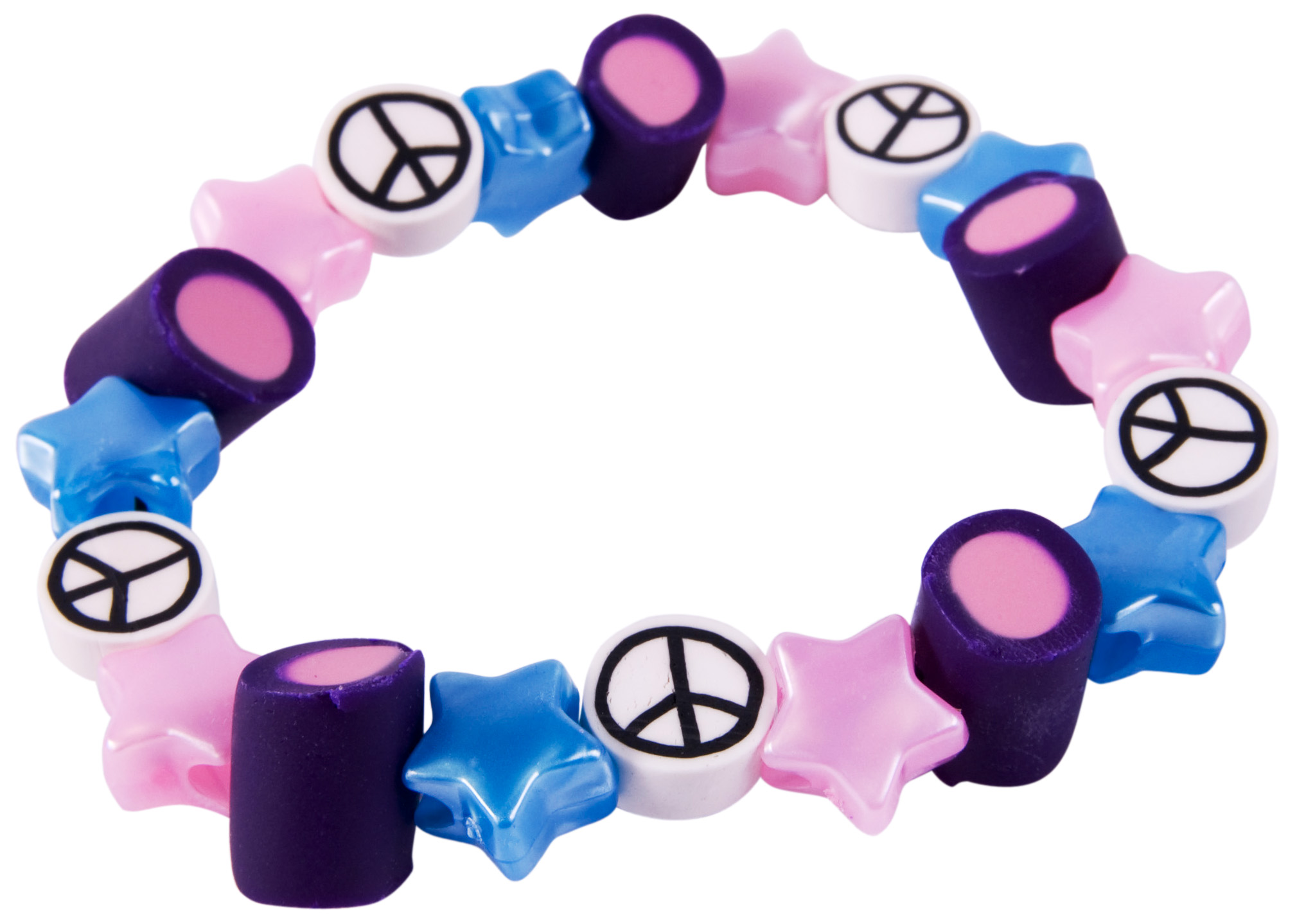 Ladies Pink Peace Sign and Stars Sweetie