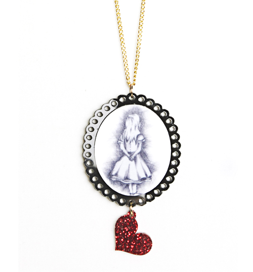 Punky Pins Alice In Wonderland Cameo Necklace from Punky Pins
