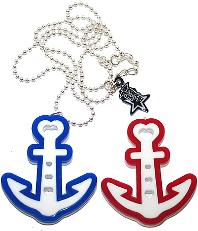 Punky Pins Anchor Necklace
